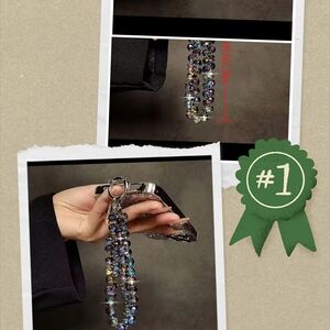 2/$12 Elegant Beaded Phone/Purse Charm Case with Strap